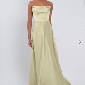Jenny Yoo Cecile Bridesmaid Dress in Matcha
